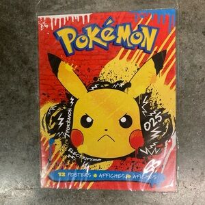 Pokemon Poster Book 12 Ct Posters FACTORY Sealed New!